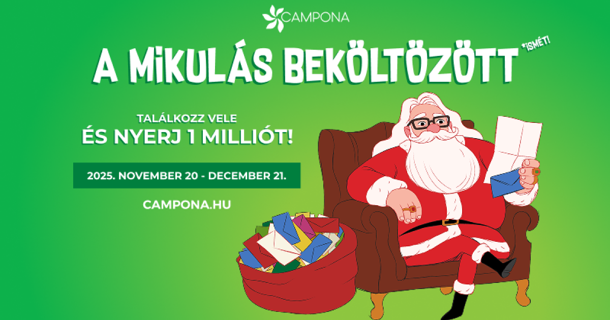 Karácsonyi varázslat a Camponában – Találkozz te is a Mikulással! 