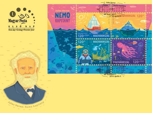 Verne alkalmi boríték, Kép: Magyar Posta