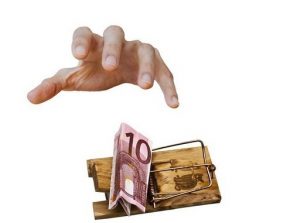 Csalóakadémia, kéz, egérfogó, eurós bankjegy, Kép: pixabay