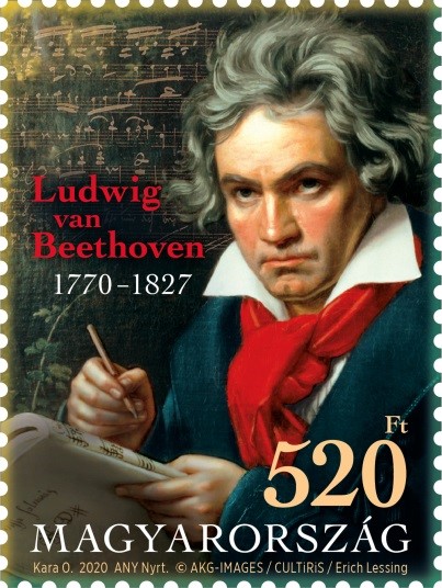 Beethoven bélyeg, Kép: Magyar Posta