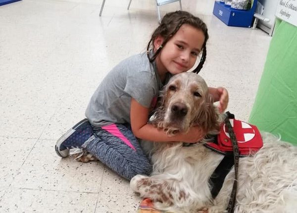 Kislány segítő kutyával, Kép: Mancsos