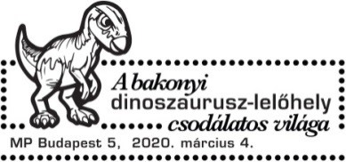 Bakonyi dinoszaurussz-lelőhely 2, bélyegző, Kép: Magyar Posta