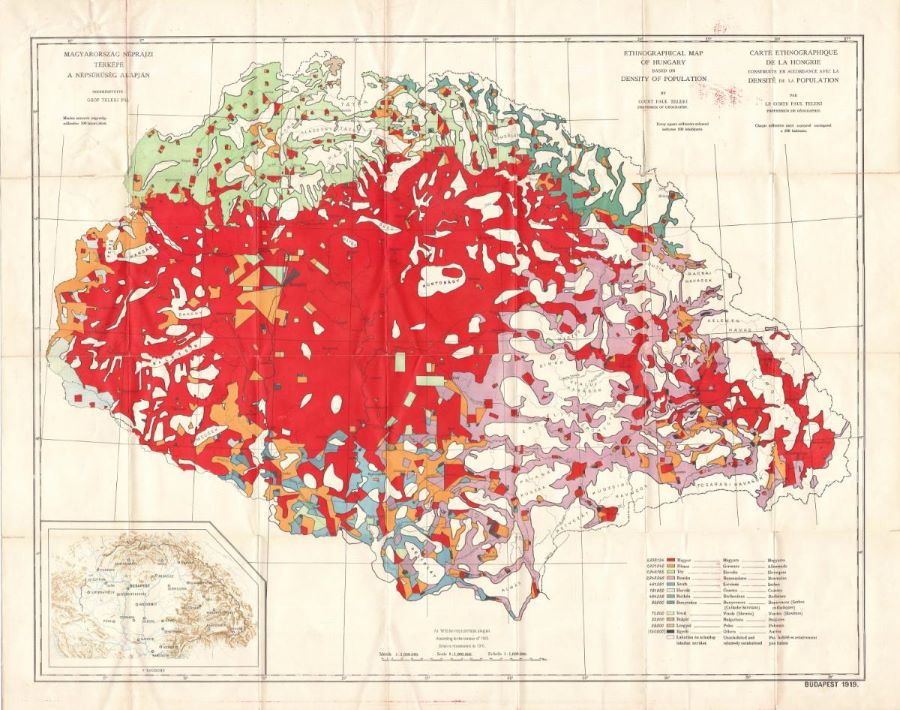 Teleki Pál híres "Vörös térképe". Forrás: pangea.blog.hu