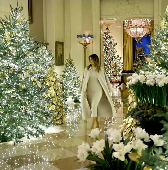 Az idei karácsonyi dekor még Melania feladata lesz Fotó: Pinterest