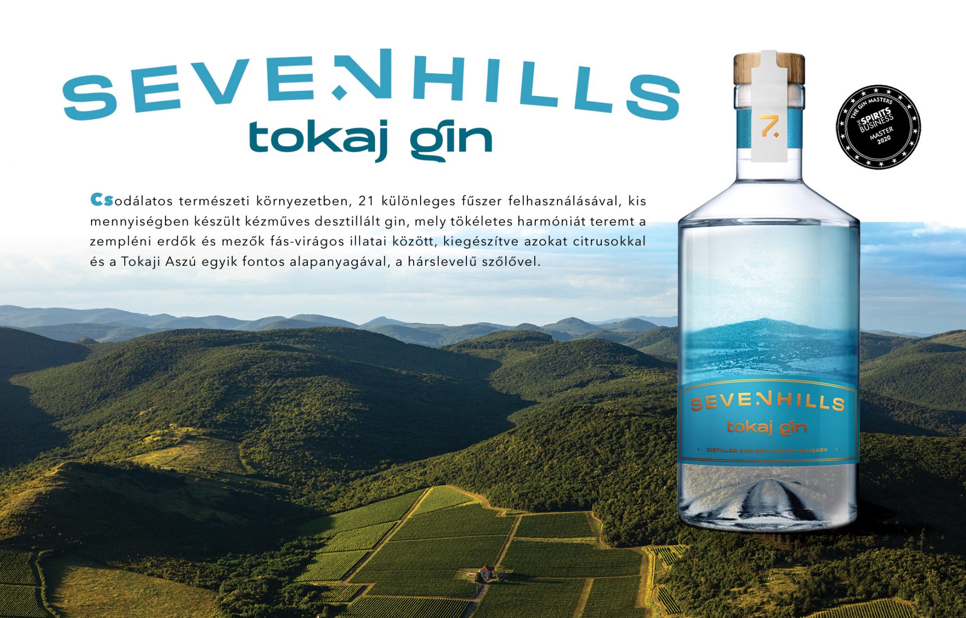 Még egy magyar gin nyert díjat. Fotó: sevenhillsdistillery.com