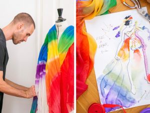 Szivárványos menyasszonyi ruha készül a Budapest Pride-ra